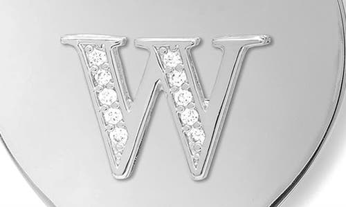 Melinda Maria Love Letters Initial Heart Medallion Necklace In Silver W