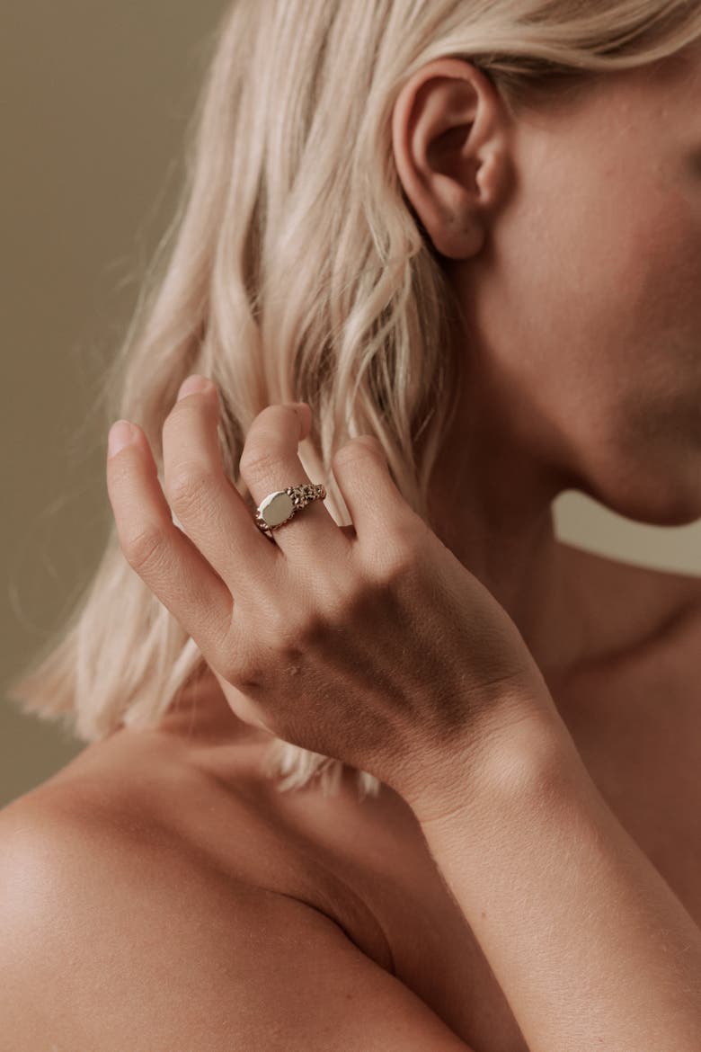 Meredith Signet Ring, Alternate, color, 14K Recycled Gold Vermeil