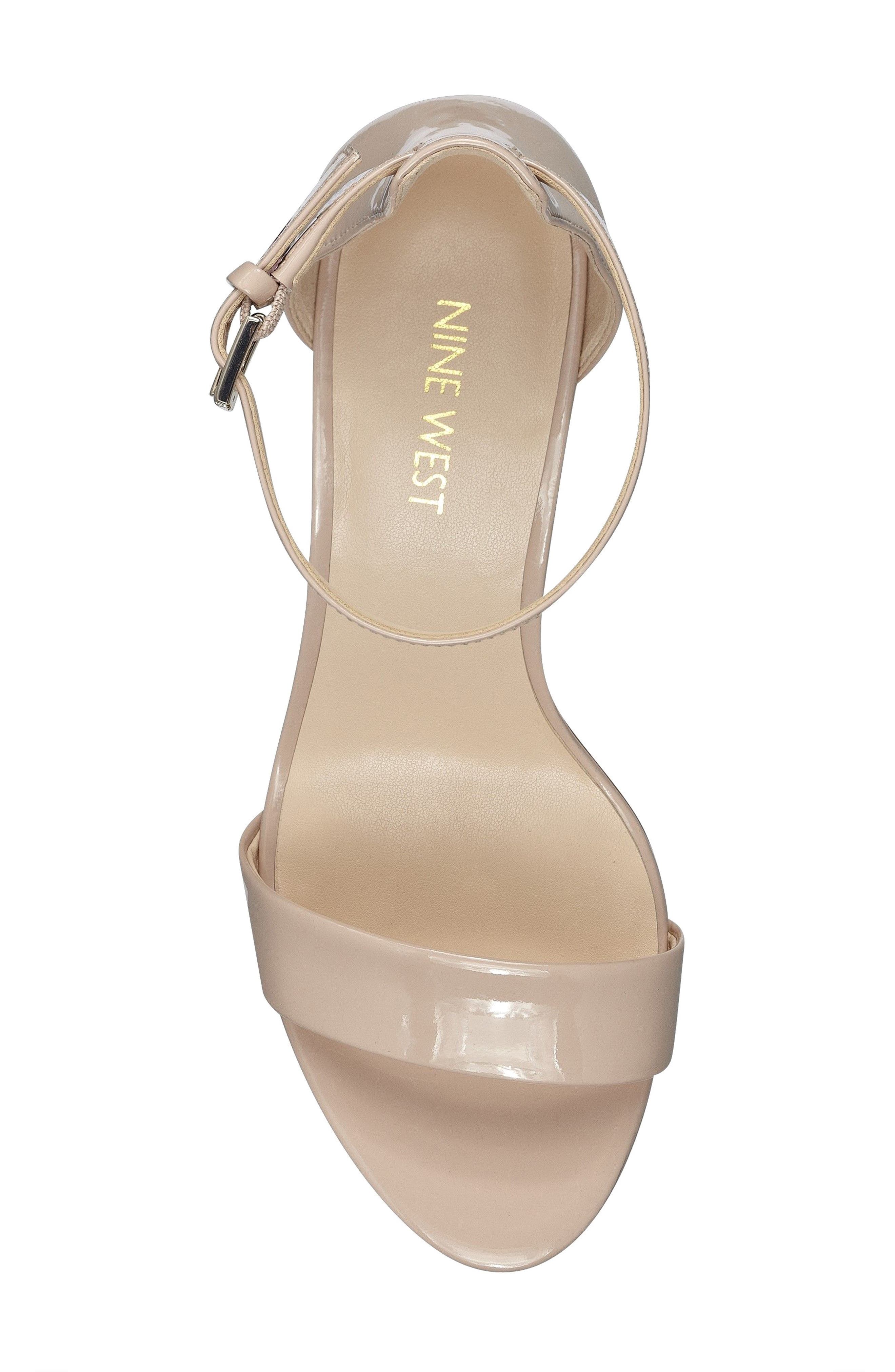 Pruce Ankle Strap Sandal, Alternate, color, NATURAL PATENT