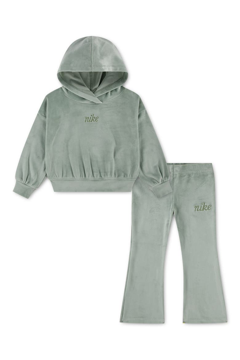 Kids' Cozy Flare Legging Set, Main, color, JADE HORIZON