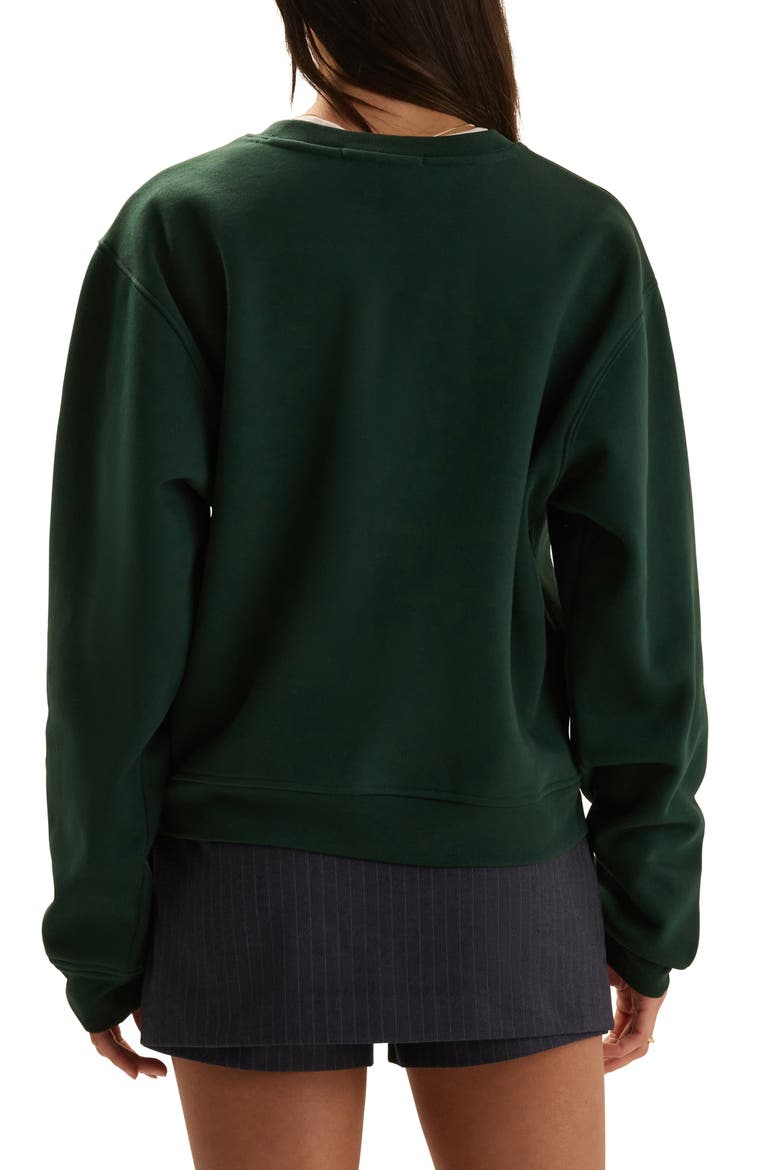 Club Graphic Sweatshirt, Alternate, color, FOREST/ SUGAR