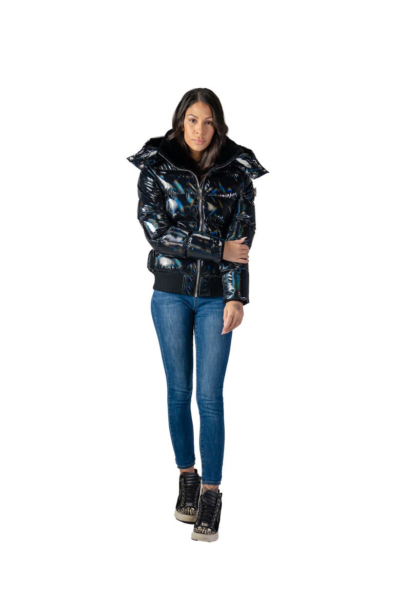 Woodpecker Women's Woody Bomber Quilted Coat, Alternate, color, Oily Black