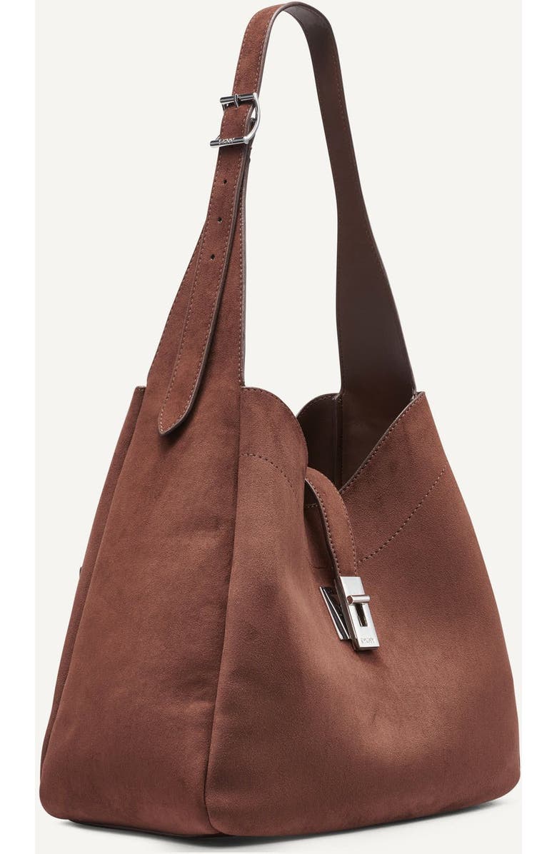 DKNY Daria Large Hobo, Alternate, color, Chocolate
