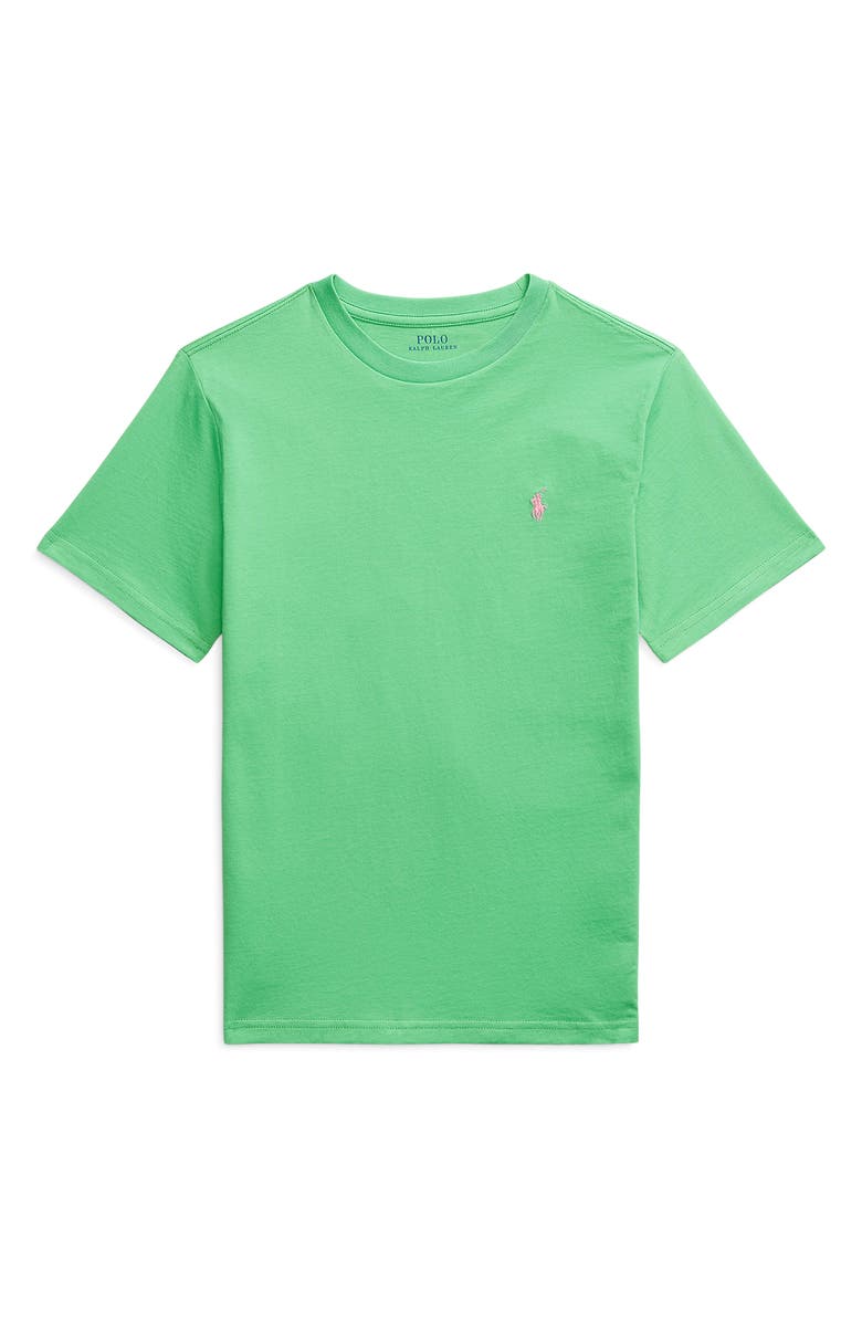 Ralph Lauren Kids' Solid Cotton Crewneck T-Shirt, Main, color, 