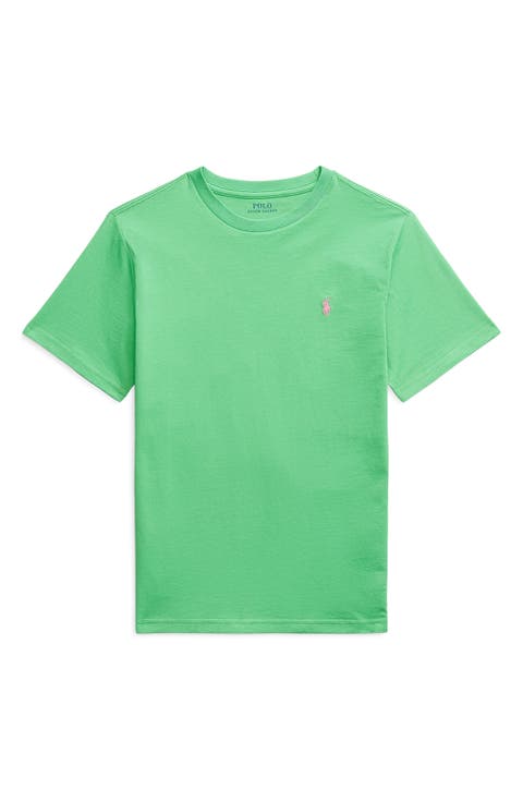 Kids' Solid Cotton Crewneck T-Shirt