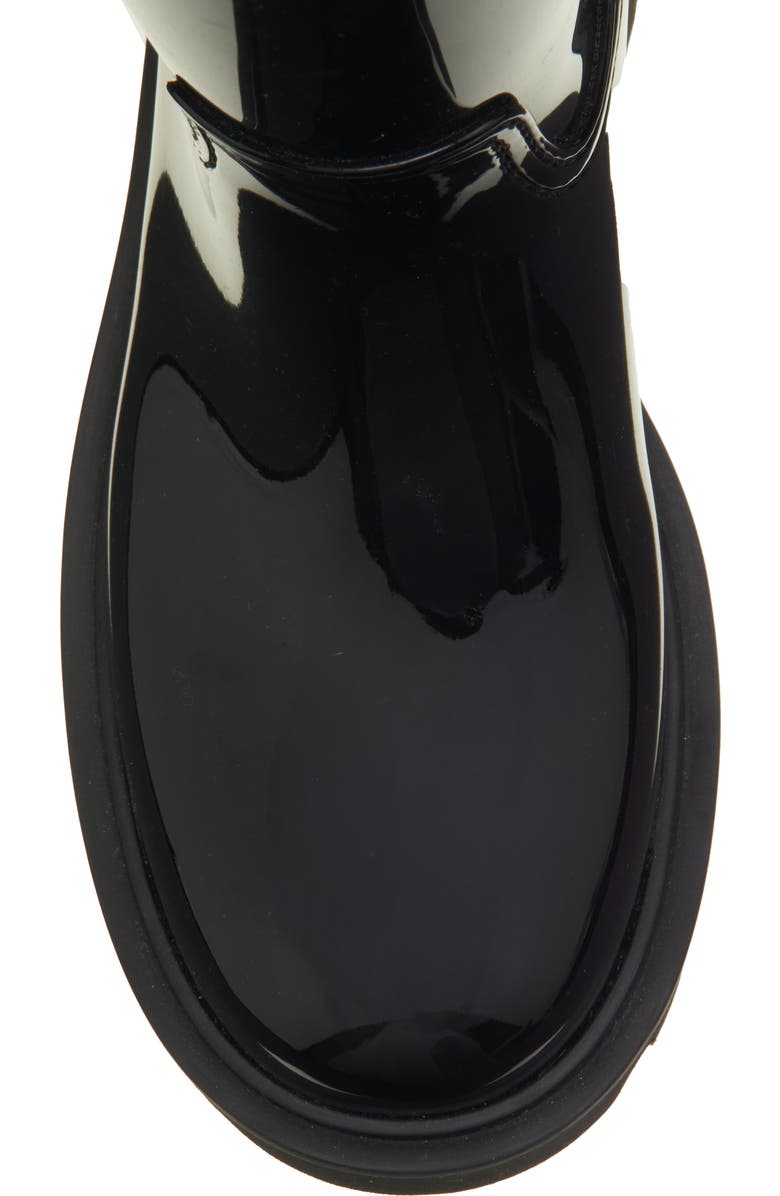 Moncler Kickstream Waterproof Knee High Rain Boot, Alternate, color, Black