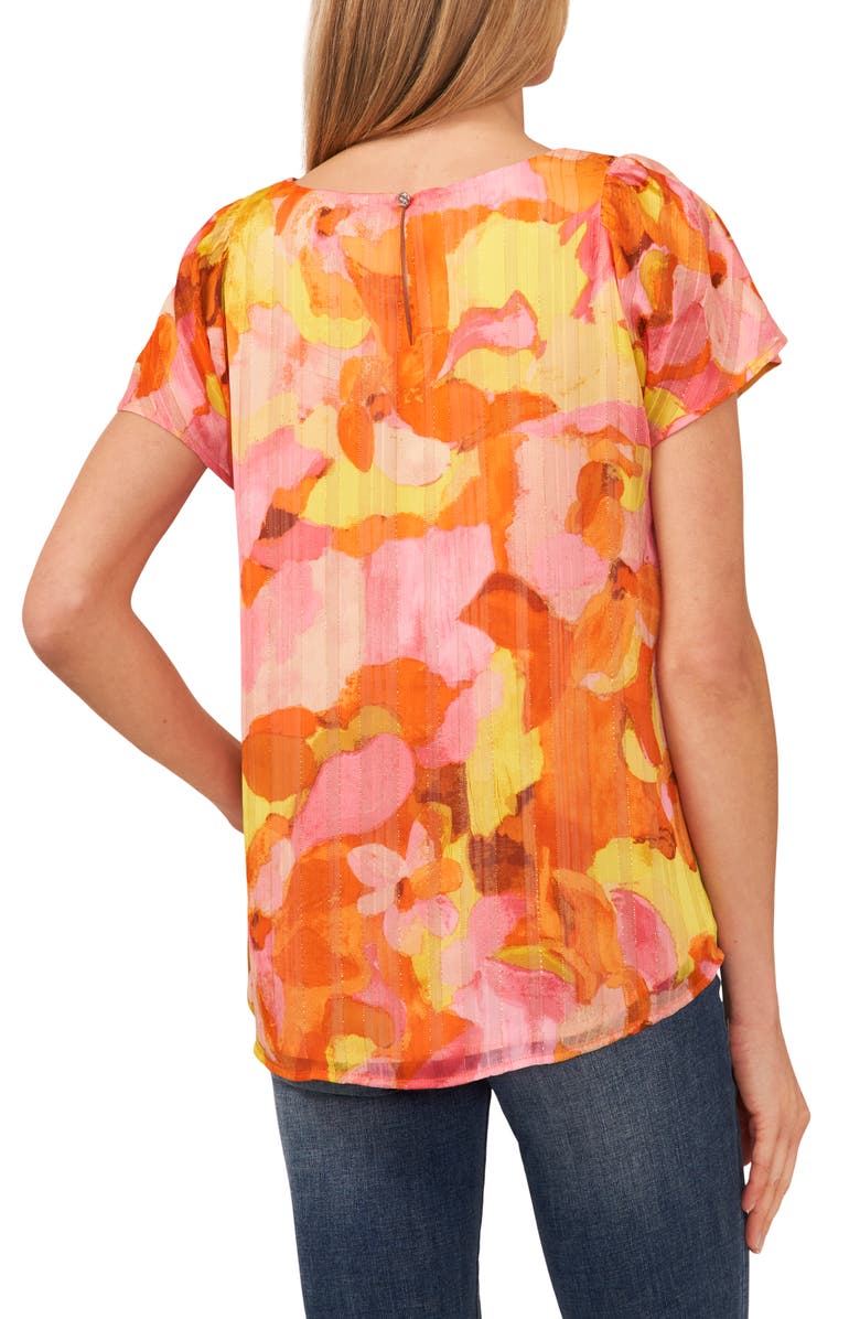 CeCe Flutter Sleeve Blouse, Alternate, color,