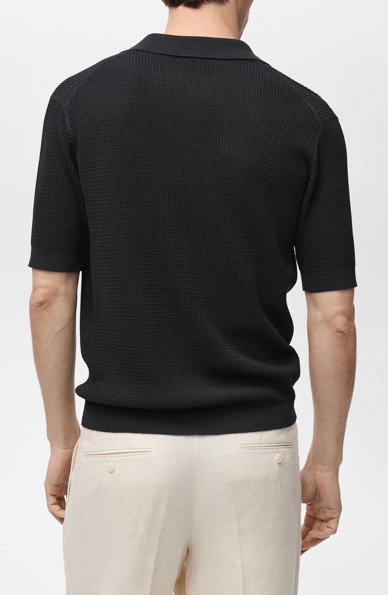 MANGO Structured Fine Knit Polo, Alternate, color,