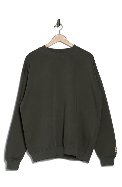 Fleece Factory Heavy Washed Crew Sweatshirt In Washed Black