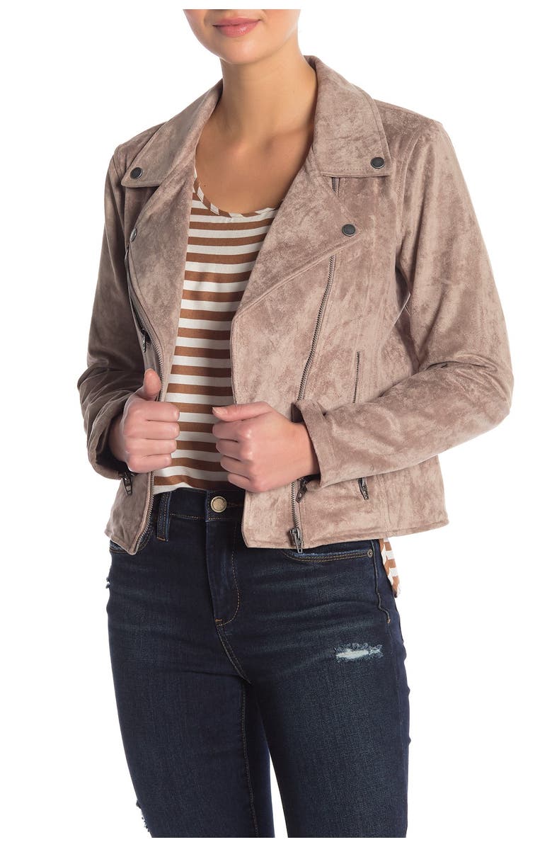 BLANKNYC Faux Suede Moto Jacket, Main, color,