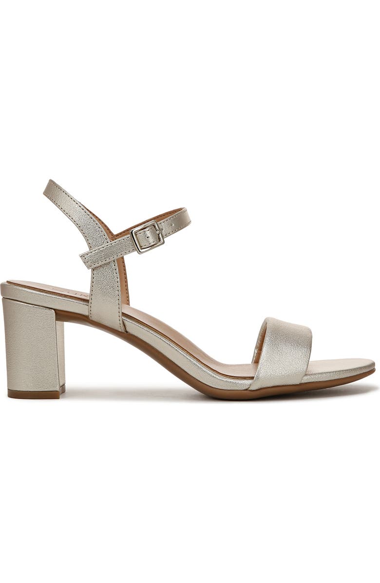 Naturalizer Bristol Block Heel Ankle Strap Sandal, Alternate, color, Champagne Gold Faux Leather