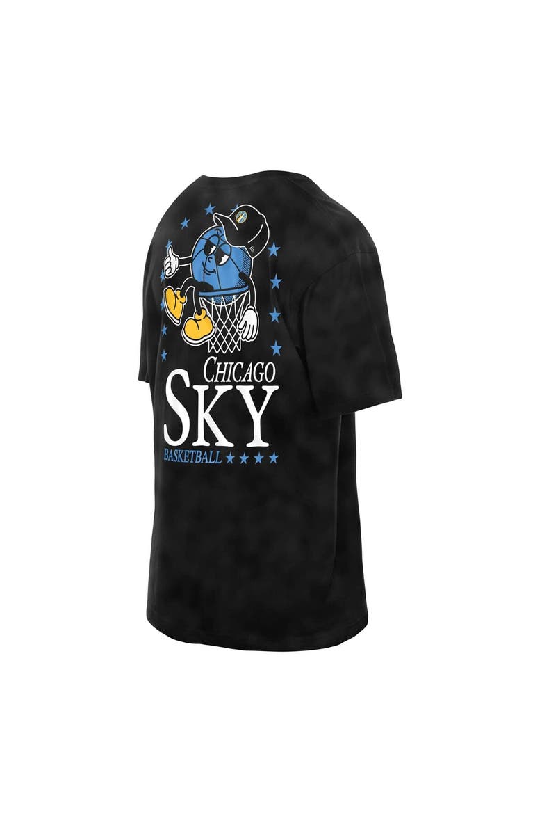 New Era Men's New Era Black Chicago Sky Old School Sport Enzyme Wash Oversized T-Shirt, Alternate, color, Black
