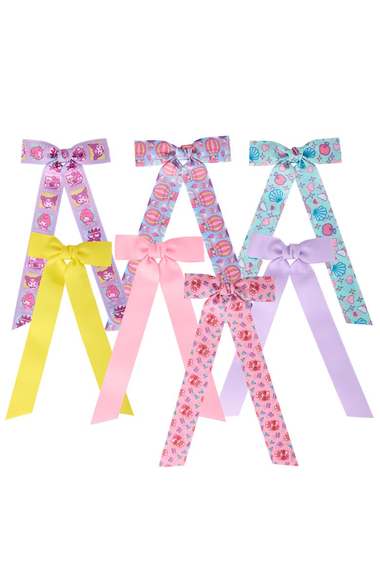 Hello Kitty Long Hair Bows 7-Piece Set - Sanrio Hair Accessories, Main, color, Multicolored