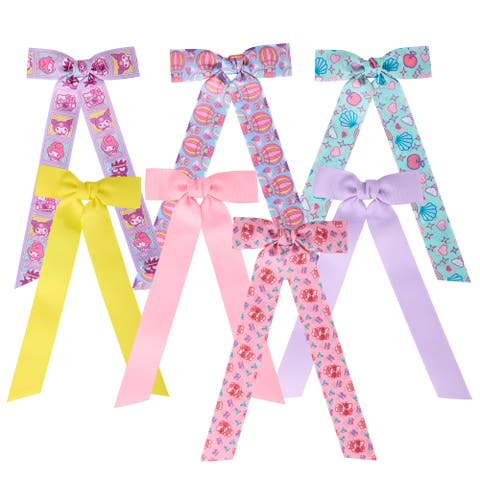 Long Hair Bows 7-Piece Set - Sanrio Hair Accessories