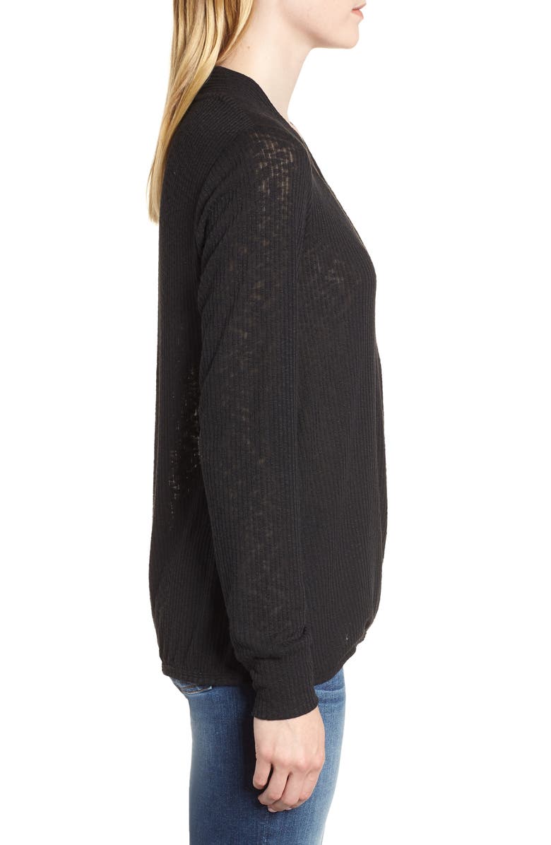 Bobeau Faux Wrap Knit Top, Alternate, color,