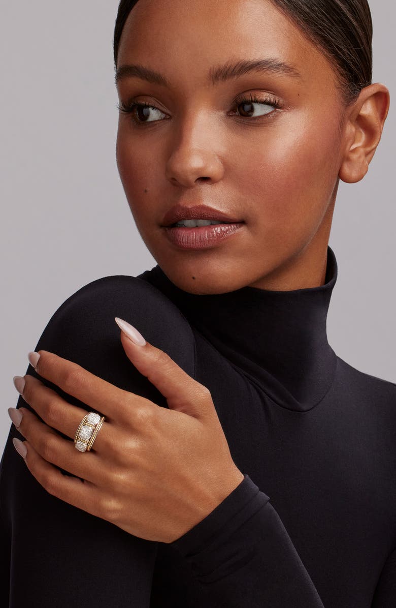 LAGOS Rittenhouse Set of 3 Diamond Pavé Stacking Rings, Alternate, color,