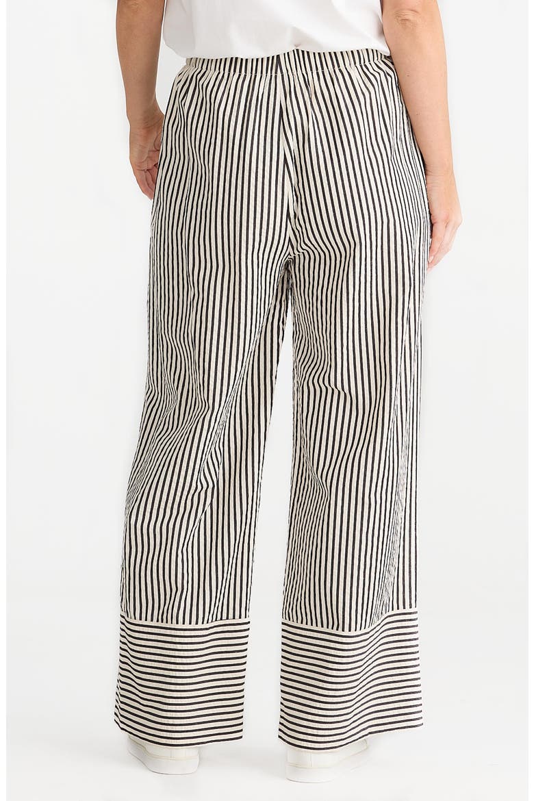 Portia Stripe Drawstring Pants, Alternate, color, WHITE W BLACK STRIPE