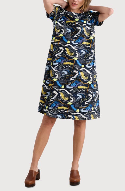 Pipers Short Sleeve Organic Cotton A-Line Dress