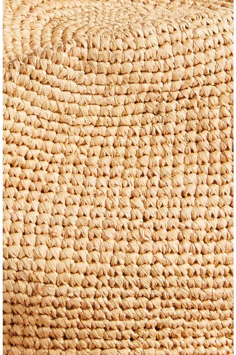 Raffia Crochet Packable Sun Hat, Alternate, color, NOUGAT