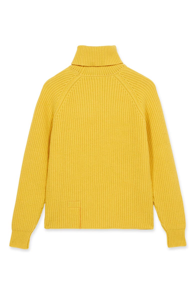 Oslo Merino Wool High Neck Sweater, Alternate, color, LEMON