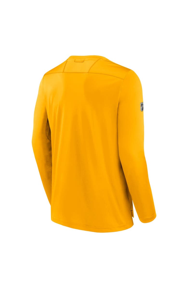 FANATICS Men's Fanatics Branded Gold Nashville Predators Authentic Pro Long Sleeve T-Shirt, Alternate, color,
