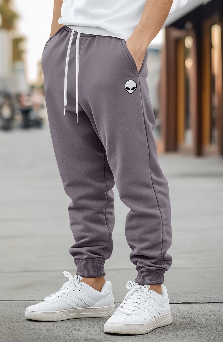 Dalix Mens Alien Midweight Fleece Jogger Pant, Alternate, color, Storm Gray