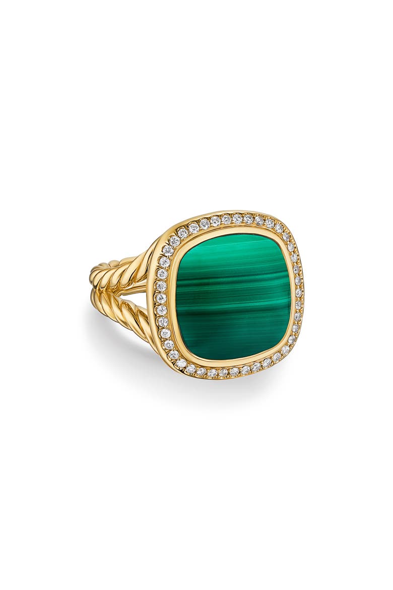 Albion Ring in 18K Gold with Diamonds, Alternate, color, GREEN/ 18K GOLD