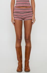 Princess Polly Manolo Cotton Blend Stripe Tank & Micro Shorts Set