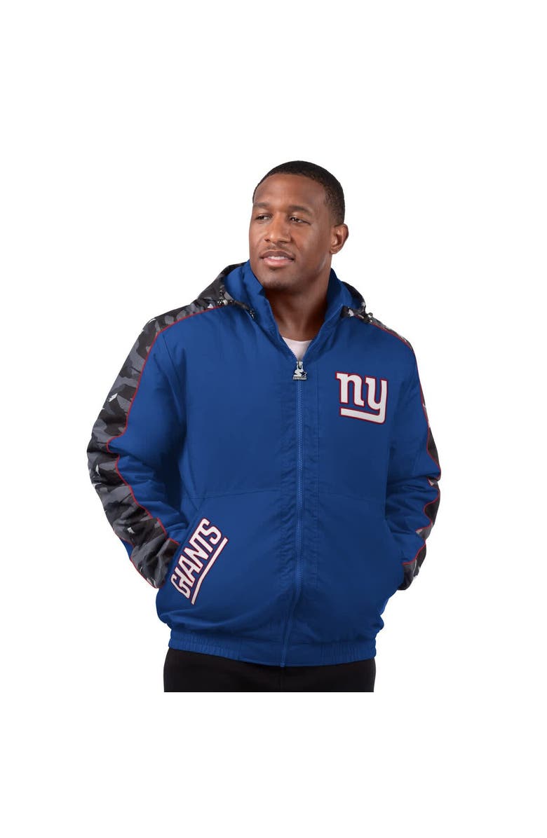 STARTER Men's Starter Royal New York Giants Thursday Night Gridiron Full-Zip Jacket, Alternate, color, Royal