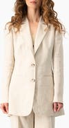 IVONNE Linen Tailored Two-Button Blazer