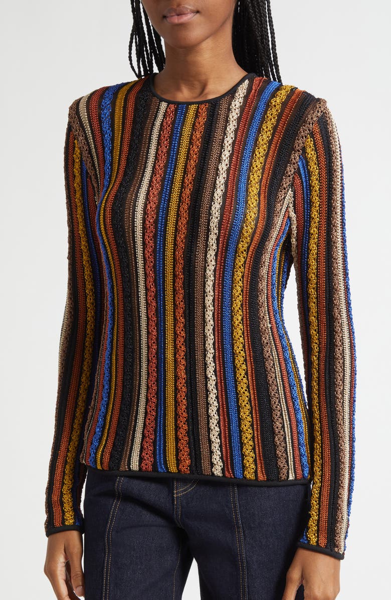 Ulla Johnson Ardith Long Sleeve Knit Top, Alternate, color, Zoisite