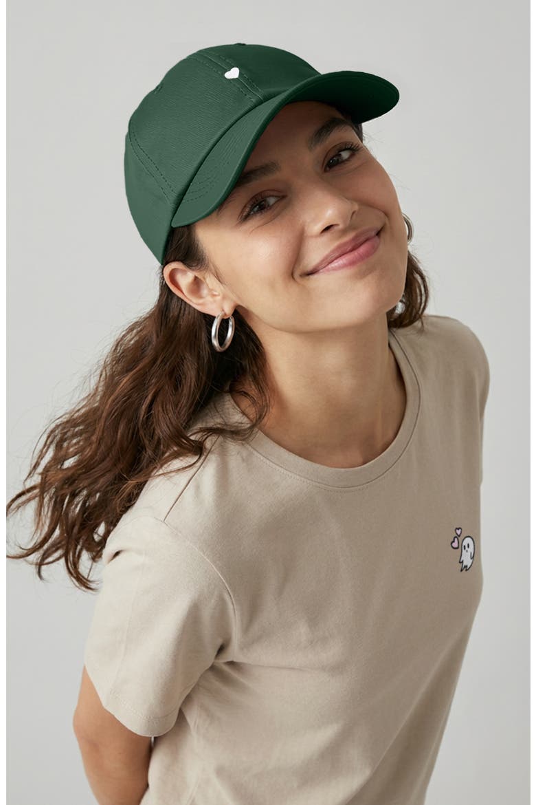 Lil Heart Dad Cap, Alternate, color, Dark Green