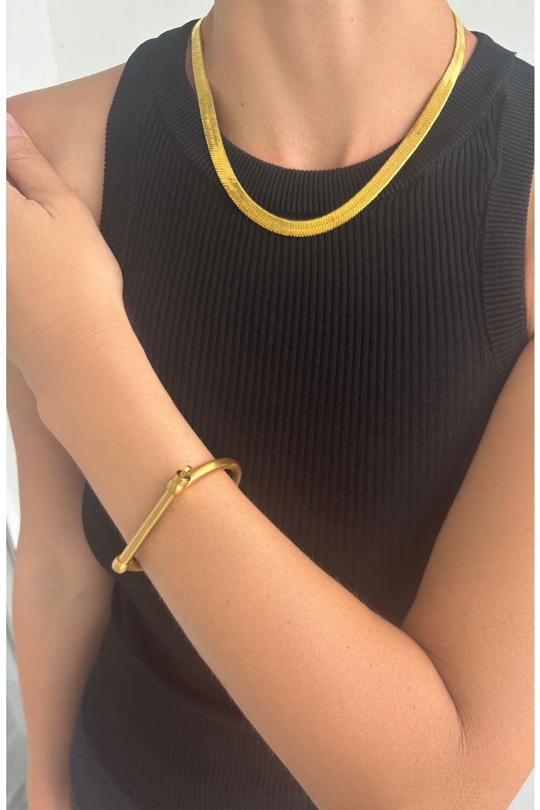 Water Resistant Bangle Bracelet, Alternate, color, GOLD
