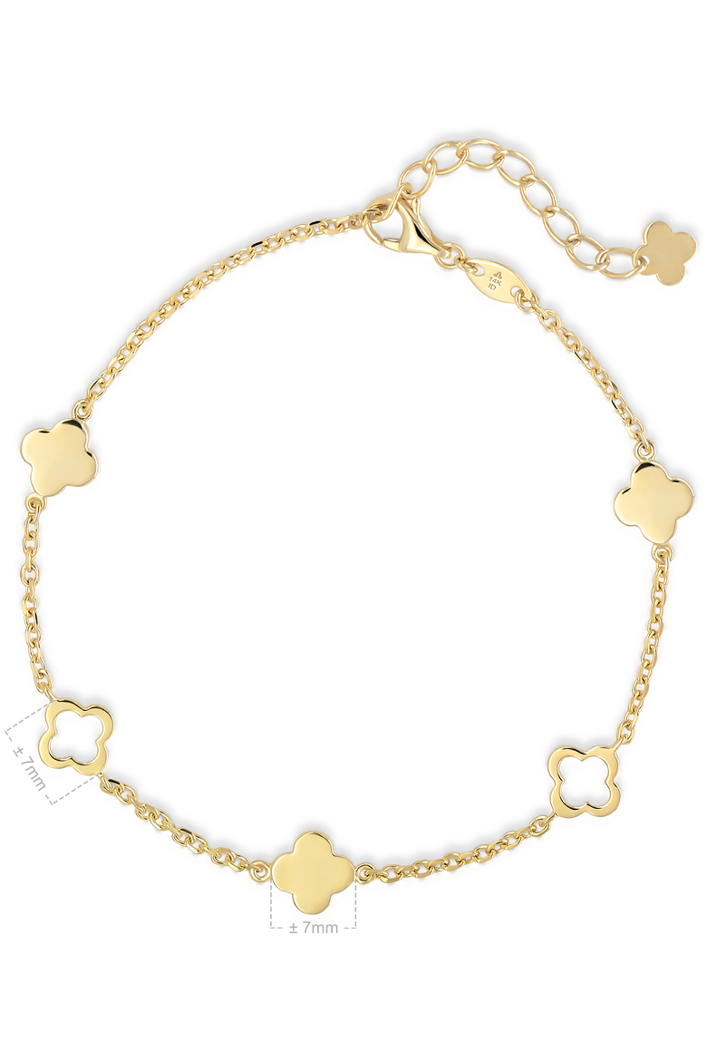 Clover Link Chain Bracelet in 14K Gold, Alternate, color, Yellow Gold