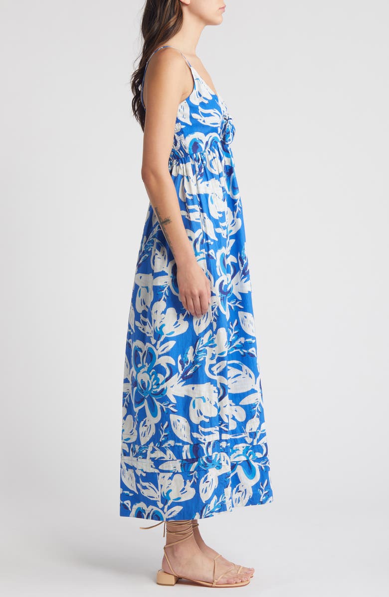 Cleobella Annie Tie Front Organic Cotton Poplin Maxi Sundress, Alternate, color, 