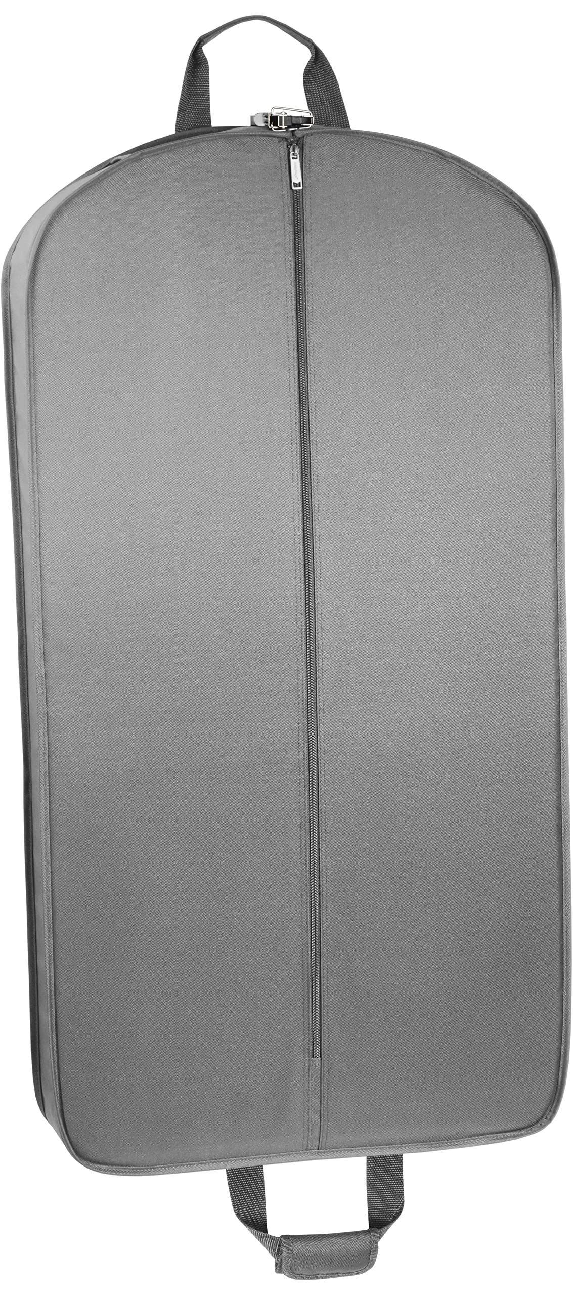 Wallybags Deluxe Travel Garment Bag with two pockets in Grey, Alternate, color, Grey