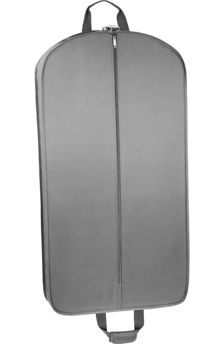 Wallybags Deluxe Travel Garment Bag with two pockets in Grey, Alternate, color, Grey