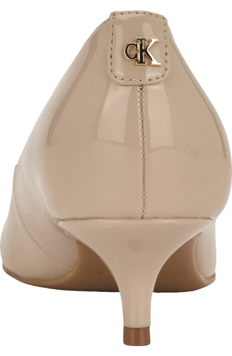 Calvin Klein Roxanna Pointed Toe Pump, Alternate, color, Taupe Patent