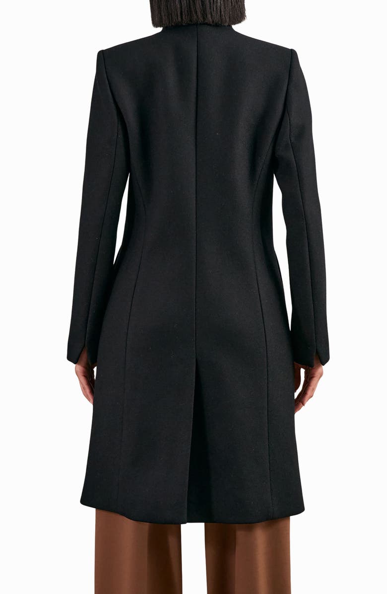 Reiss Max Wool Blend Coat, Alternate, color, Black