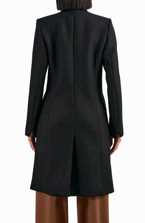 Reiss Max Wool Blend Coat In Black