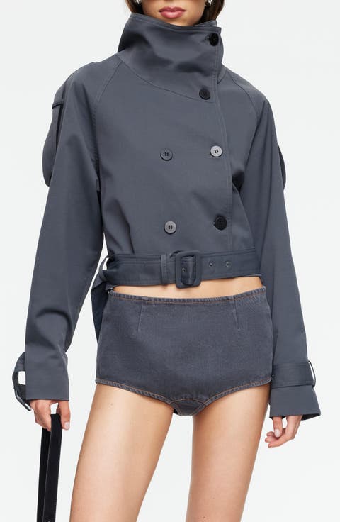 Blanc Crop Trench Coat