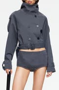 LIONESS Blanc Crop Trench Coat