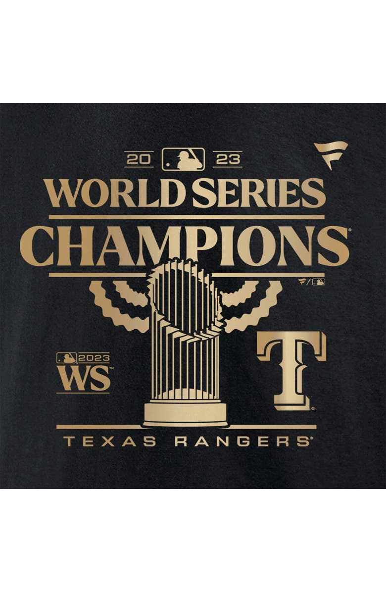 FANATICS Men's Fanatics Branded Black Texas Rangers 2023 World Series Champions Parade T-Shirt, Alternate, color,