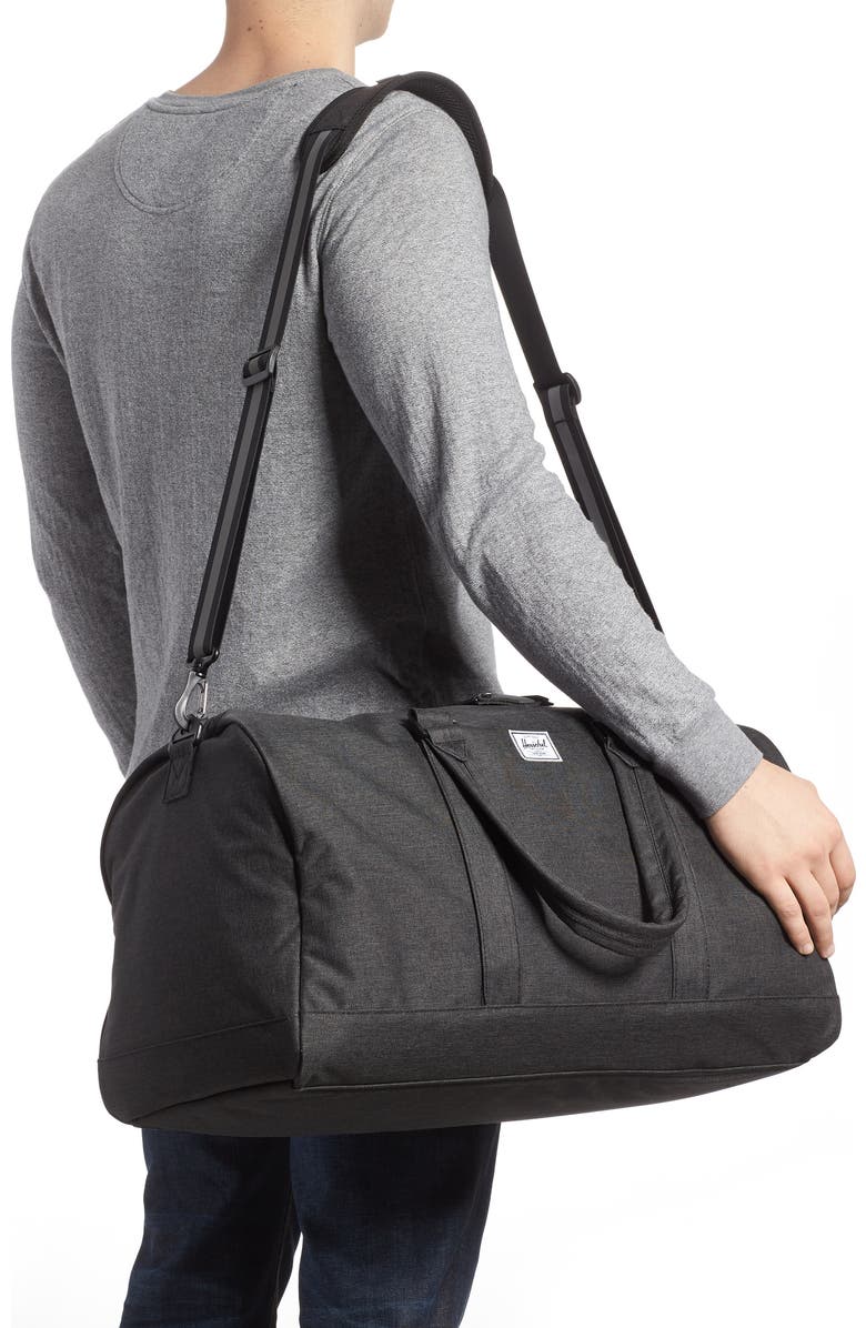 Herschel Supply Co. Novel Reflective Duffel Bag, Alternate, color, Black Crosshatch/ Reflective