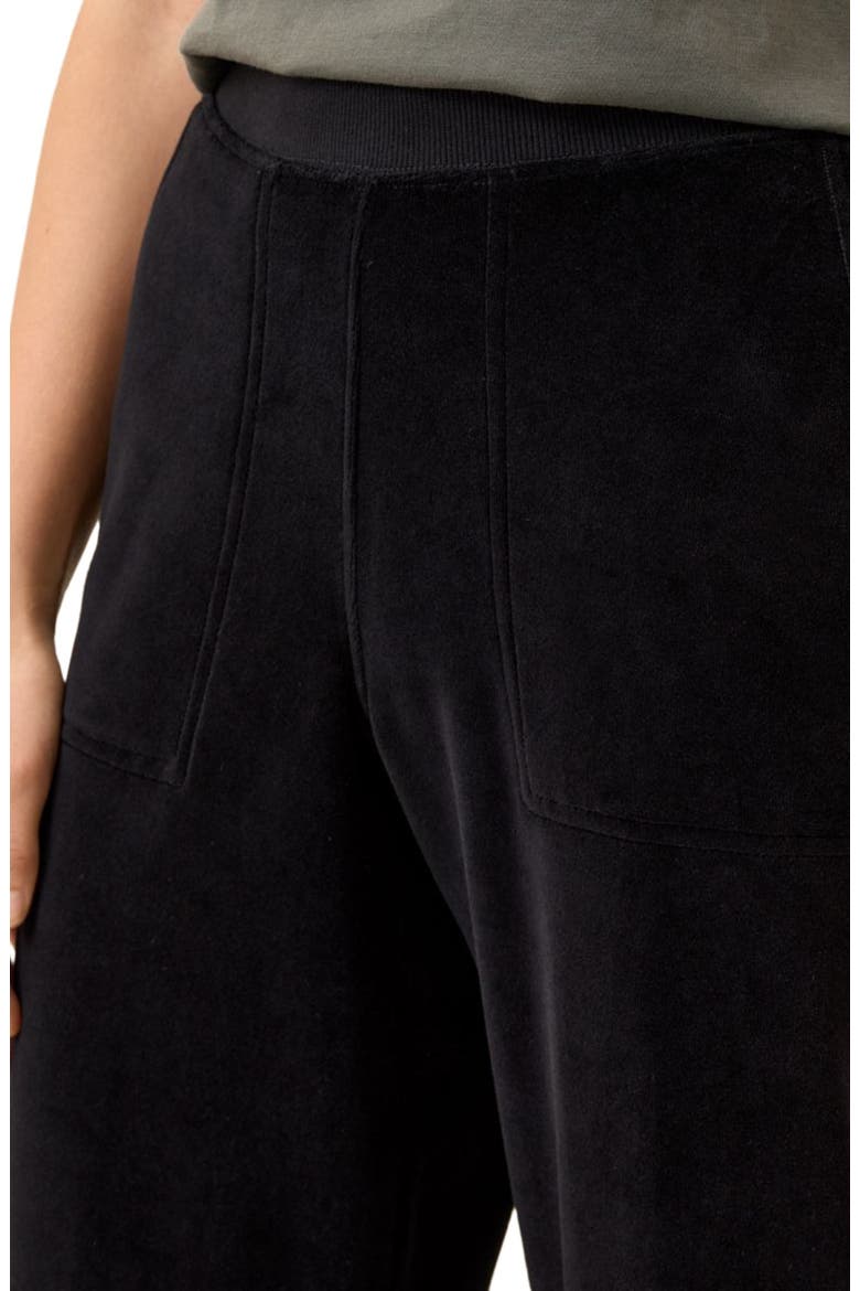 Organic Cotton Pure Velour Relaxed Sweatpant, Alternate, color, Black
