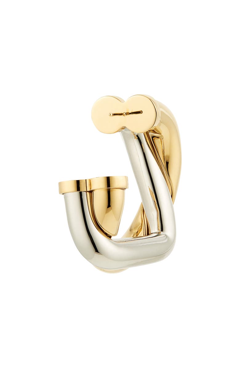 Jacquemus Les Boucles Doppio Hoop Earrings, Alternate, color, Gold / Silver 276
