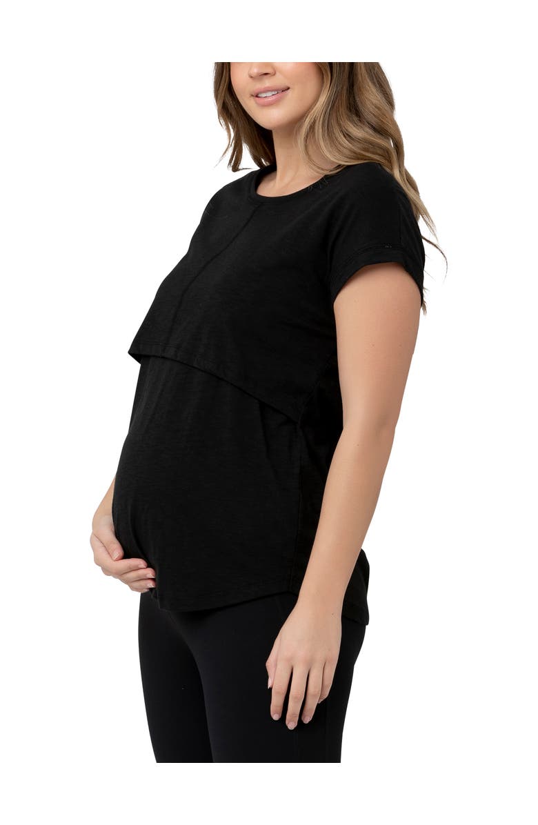 Ripe Maternity Richie Nursing Tee, Alternate, color, Black