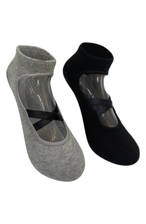 Good Pointe 2-Pack Cotton Blend Grip Socks