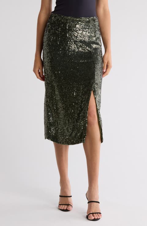 Fishscale Ladylike Sequin Skirt