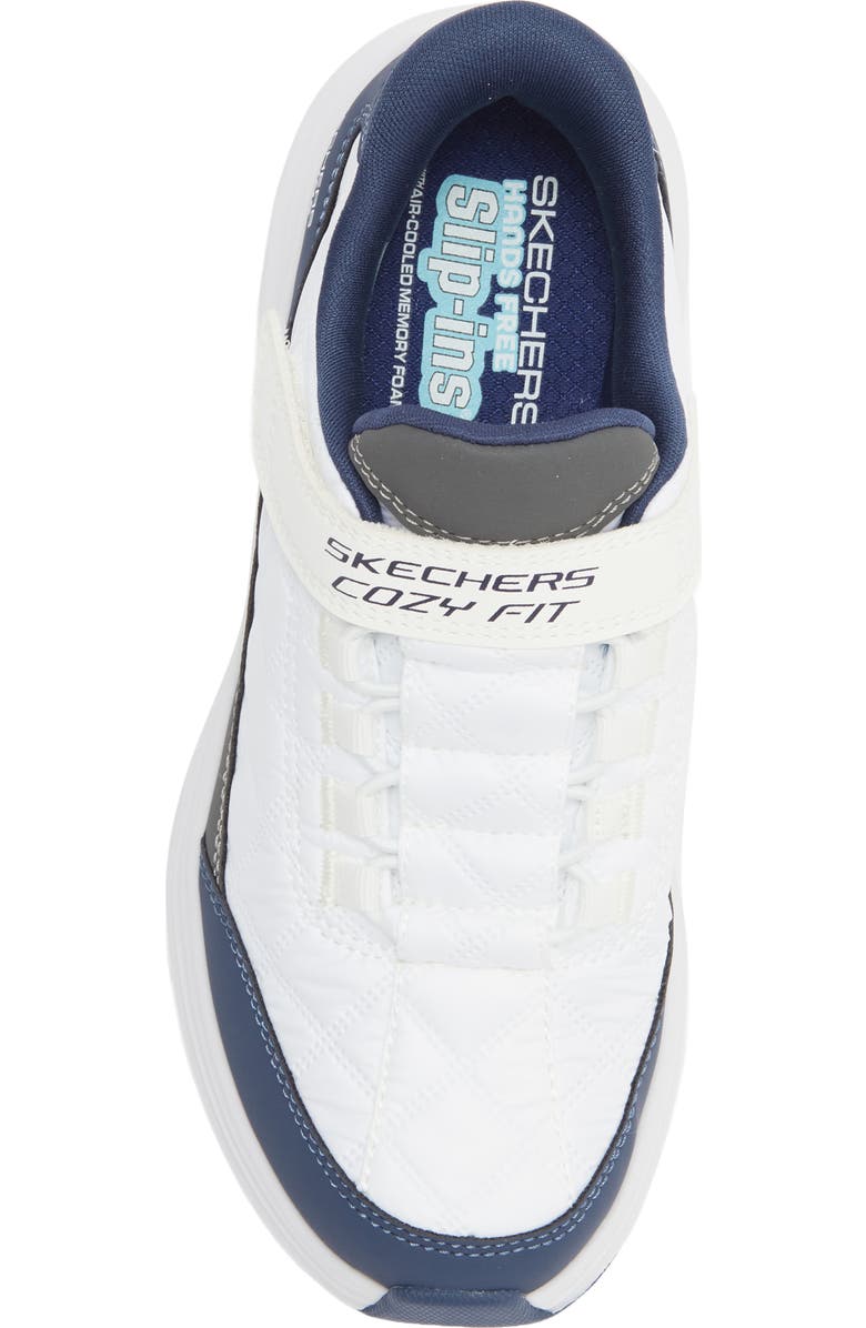 SKECHERS Kids' Contour Foam Sneaker, Alternate, color, White/ Navy